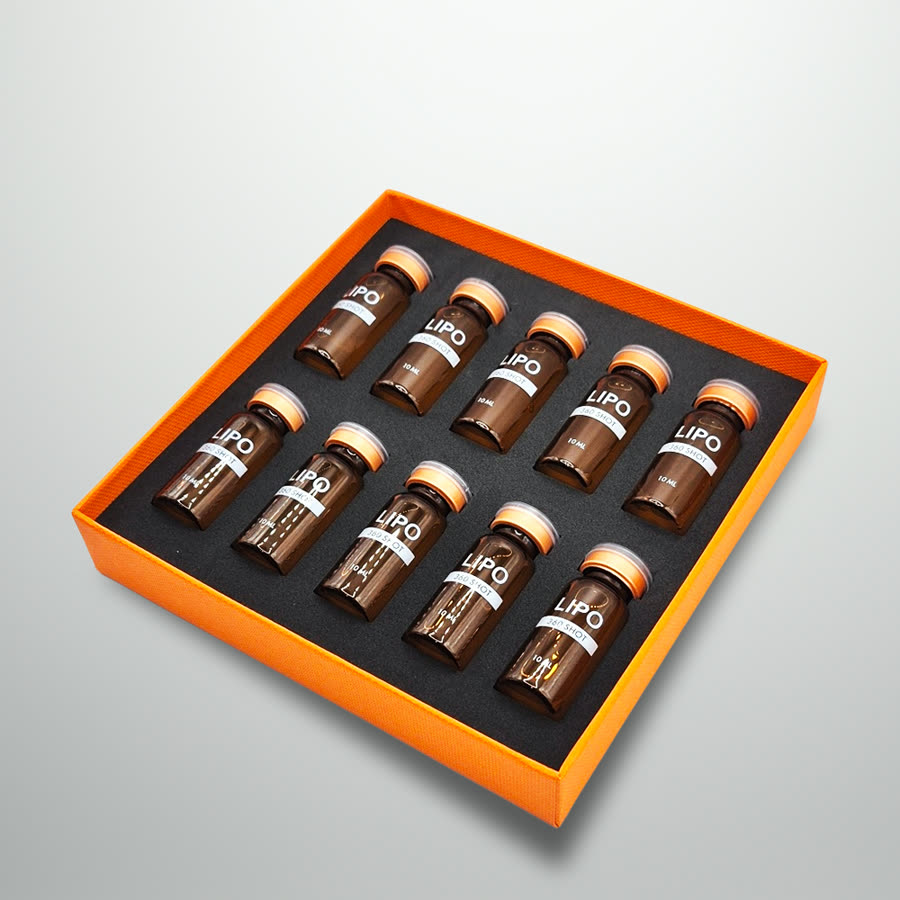 LIPO 360 SHOT boxes and vials